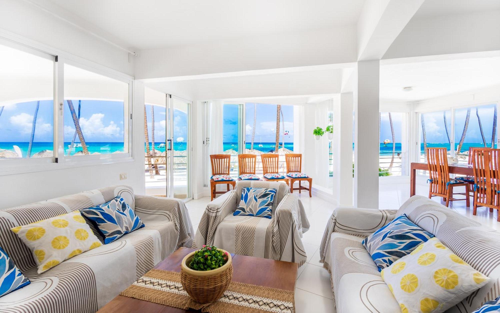 Prime Ocean View Punta Cana Apartments - 3-Bedroom Getaway With Private Terrace On Bavaro Beach Eksteriør billede